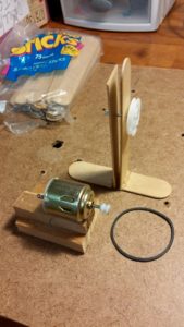 hobby motor and pulley